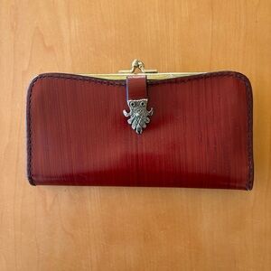 Vintage Lady Bosca Hand Stained Hide 60s 70s Clutch Purse